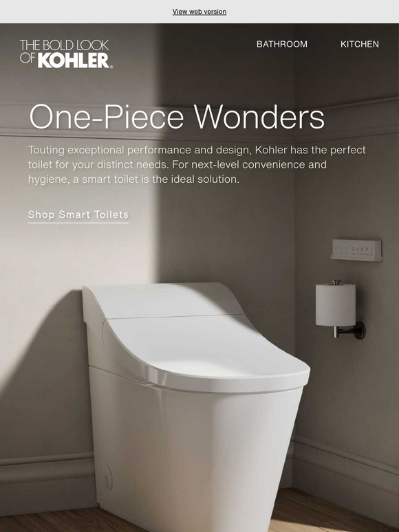 Upgrade to a KOHLER One-Piece Toilet