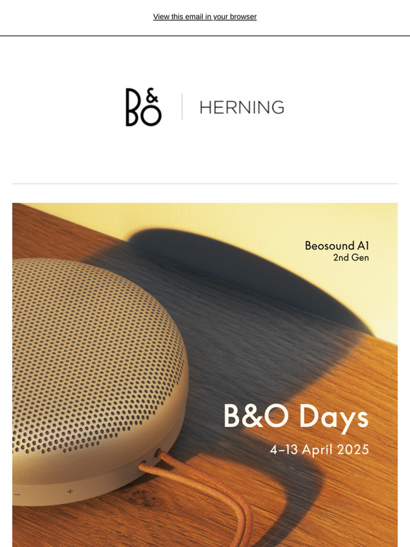 B&O Days starter om 48 timer