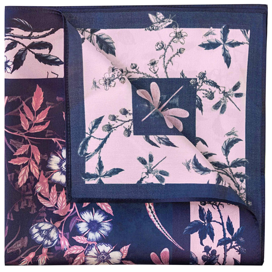 Image of Jenny Kate Wistman 100% Silk Pocket Square Blush Pink 40 X 40 cm