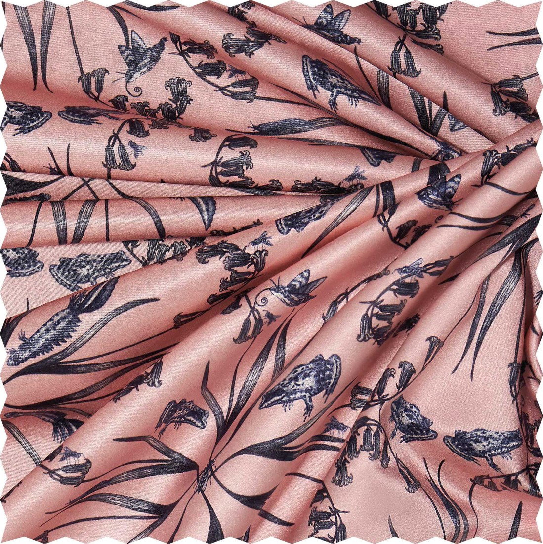Image of Jenny Kate Plymbridge Silk Cotton Blend Fabric Blush 134cm