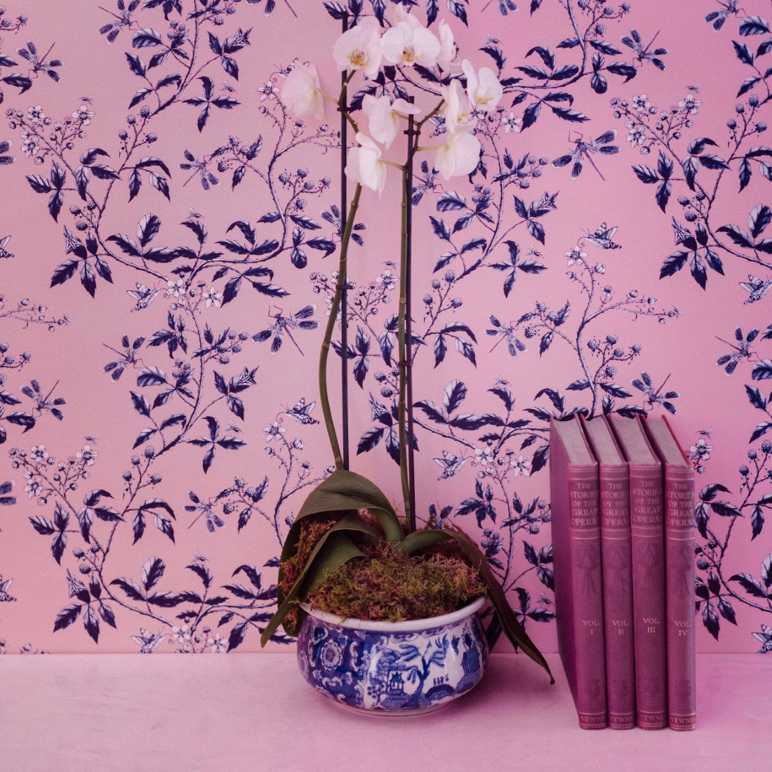 Image of Jenny Kate Heligan Wallpaper Blush 68.5cm x 10m