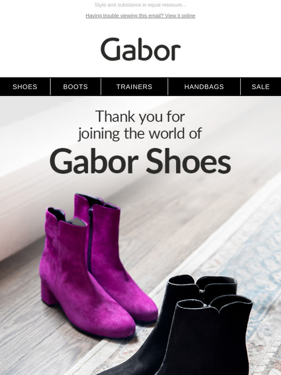 —,  Welcome to Gabor Shoes