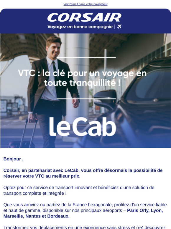 Lecab x Corsair : Votre voyage sans stress commence ici