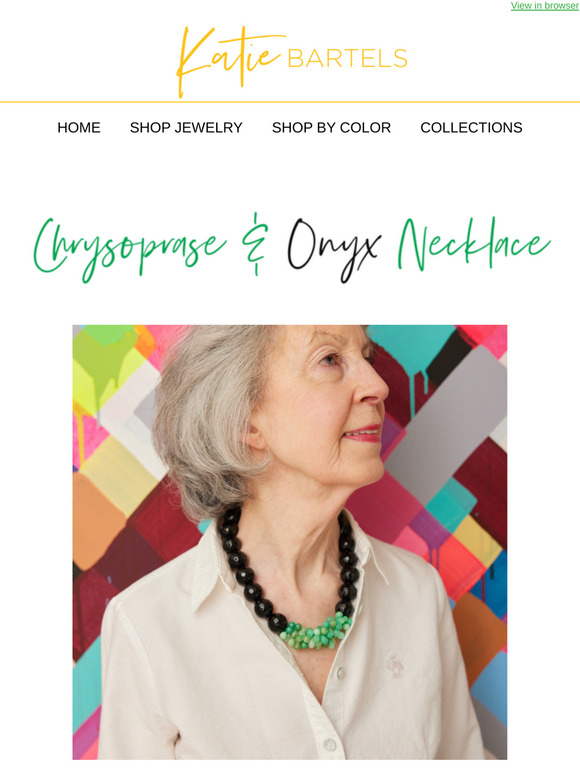 New: Chrysoprase & Onyx Necklace