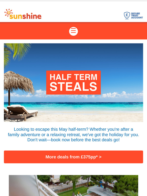 Jet off this May half-term from £290pp