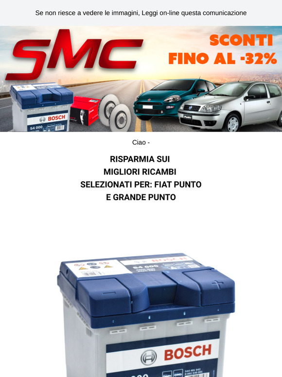 🚘 Speciale ricambi FIAT Punto a prezzi scontati fino al -32%