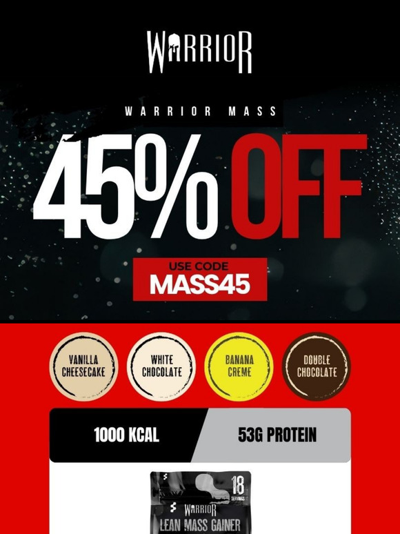 Warrior Mass is Back! 40% Off Today