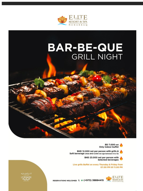 In case you missed it: Barbeque Grill Night at Elite Resort & Spa