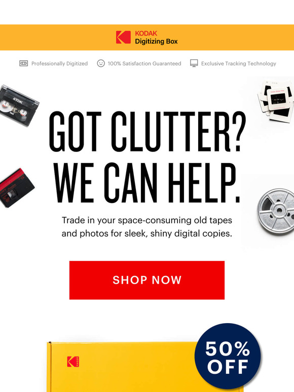 Tidy up your treasured home movies with 50% OFF 🧹 📼 ✨