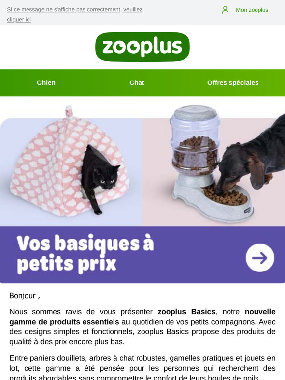 zooplus Basics - vos essentiels à petit prix !
