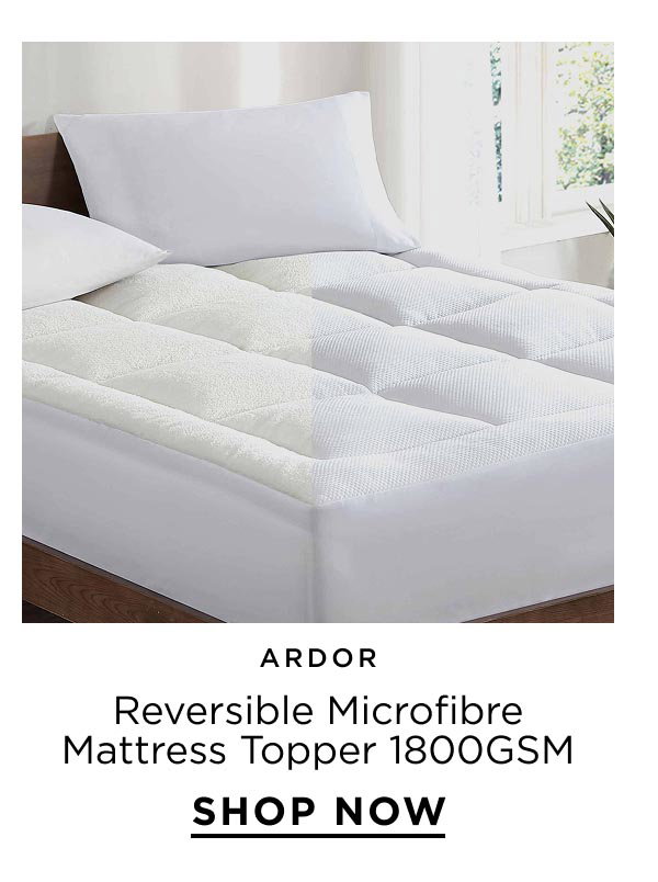 Ardor Reversible Microfibre Mattress Topper 1800GSM