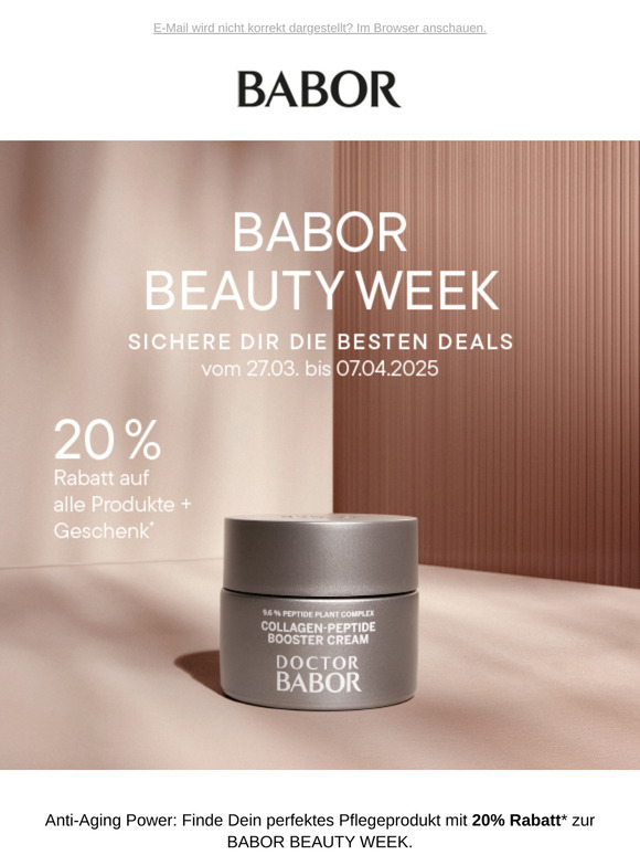 Nur jetzt: DOCTOR BABOR -20% 💥
