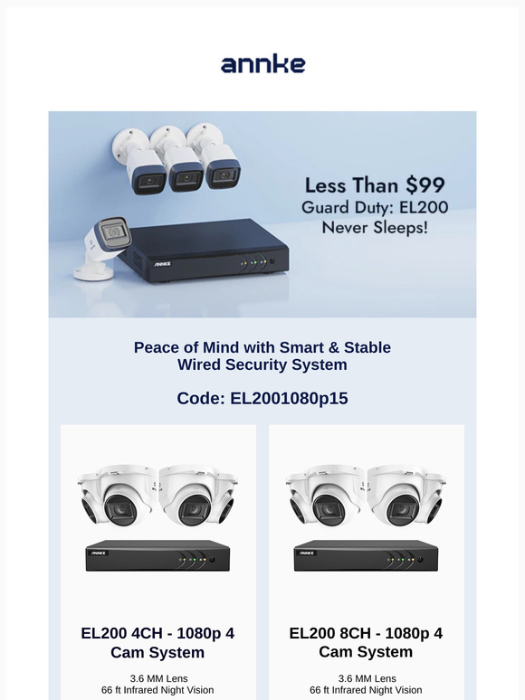 Under $99! EL200 Cam: Stop Burglars, Watch Pets & Kids 👀