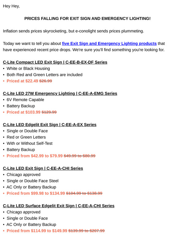 💡 Exit & Emergency Lighting Prices Falling + 15% Off!
