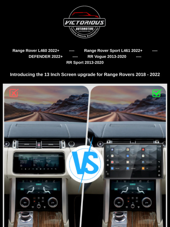 We heard you and its finally here: 13 Inch Screen upgrade for Range Rovers 2018 - 2022