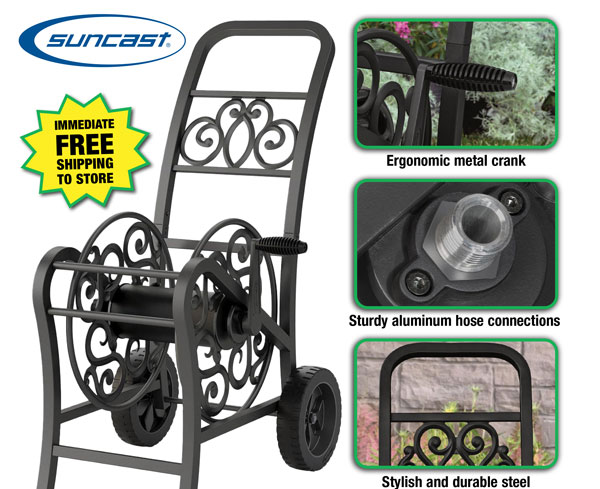 Metal Decorative 150' Hose Reel Cart - ONLY $49.99 After Rebate*!