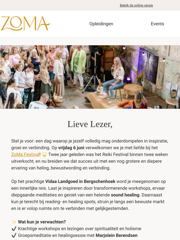 ✨ Beleef een magische dag op het ZoMa Festival