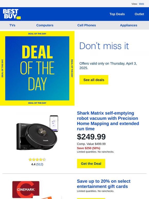 Today only: Save $250 on a Shark Matrix self-emptying robot vacuum, plus more