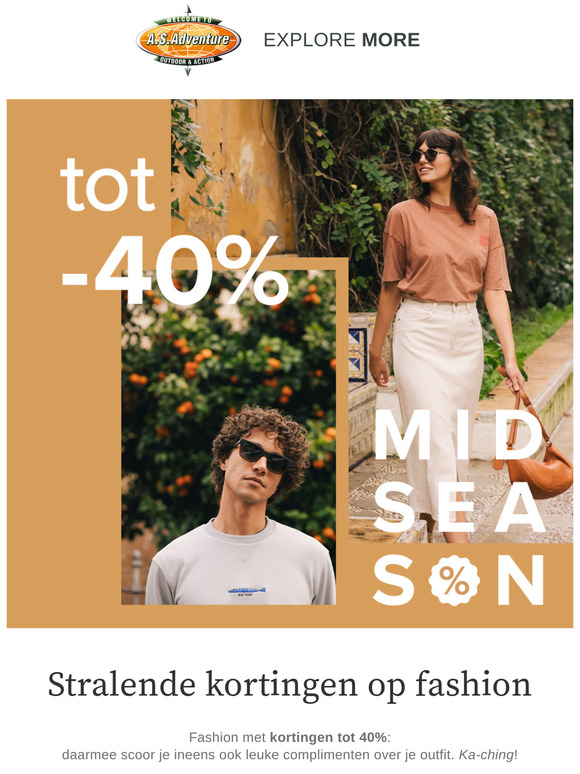 Tot -40% mid season op fashion