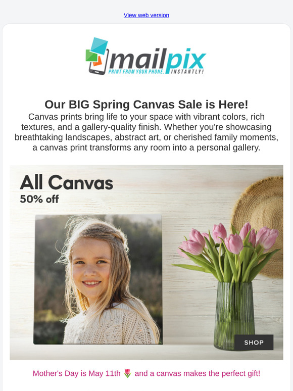 🌷 50% off Stunning Canvas Prints