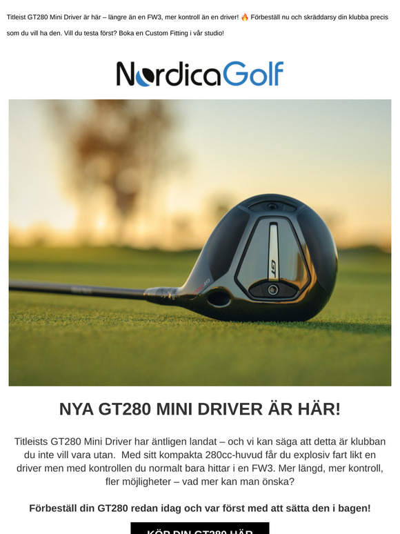 Nyhet: Titleist GT280 - Mini Drivern ALLA borde ha i bagen🏌️