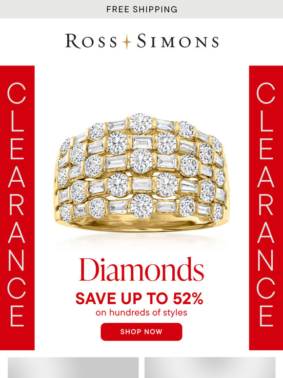 Save up to 52% on clearance diamonds…tempting, we know 😉