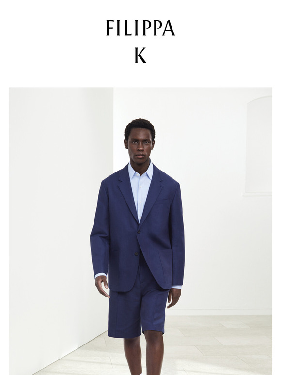 Cotton Linen Suiting in Navy