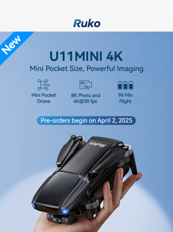 🔥 LIMITED OFFER: First 100 U11MINI 4K Pre-Orders Get FREE Ruko Care Refresh ($49 Value)! Act Now! 🚀