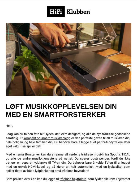Få trådløs musikk og lettvint TV-lyd med en smartforsterker | Slik gjør du det