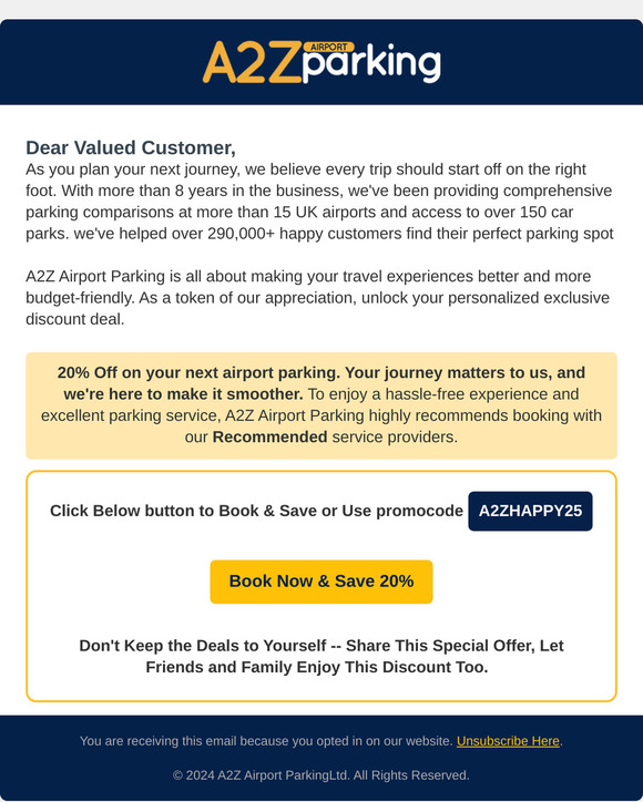 Your Next Airport Parking ? Exclusive 20% Parking Discount on Us!