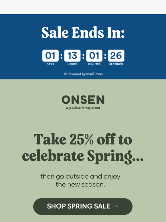 Our Spring Sale Ends Tomorrow