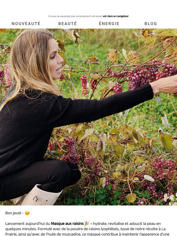 Lancement du Masque aux raisins 🍇