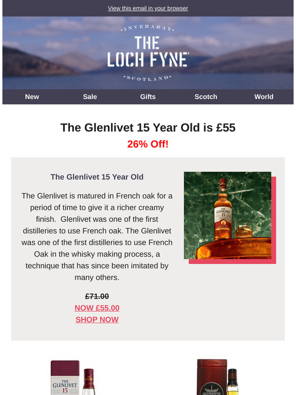 26% off The Glenlivet 15 Year Old