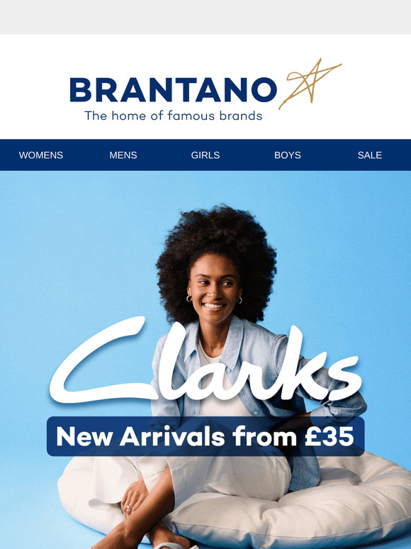 Clarks New Arrivals from £35 + an exclusive 10% off.