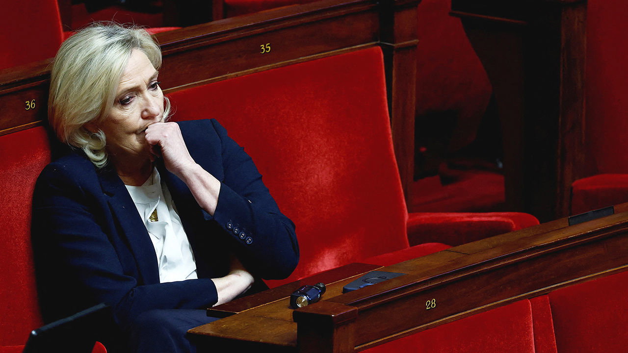 Marine Le Pen attends a debate at the National Assembly in Paris, France, February 5th 2025