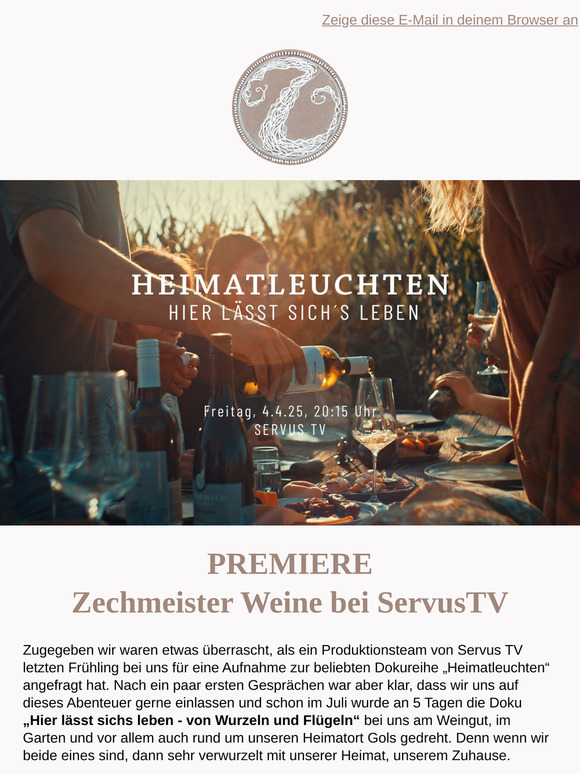 Zechmeister Weine bei SERVUS TV