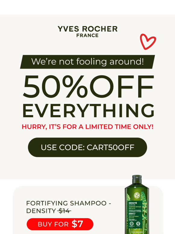 50% OFF Sitewide