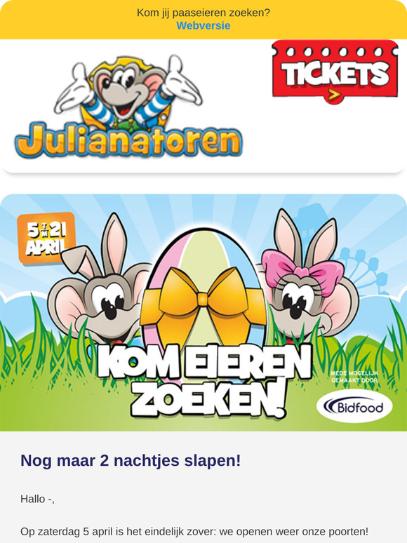🎉 Nog 2 nachtjes slapen en we openen weer!