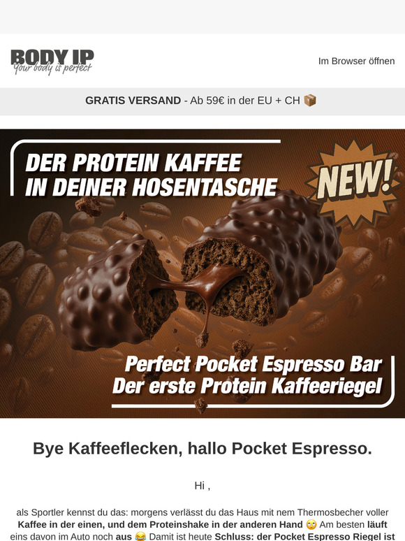Der neue Pocket Espresso Protein-Riegel ist da ☕🍫💥