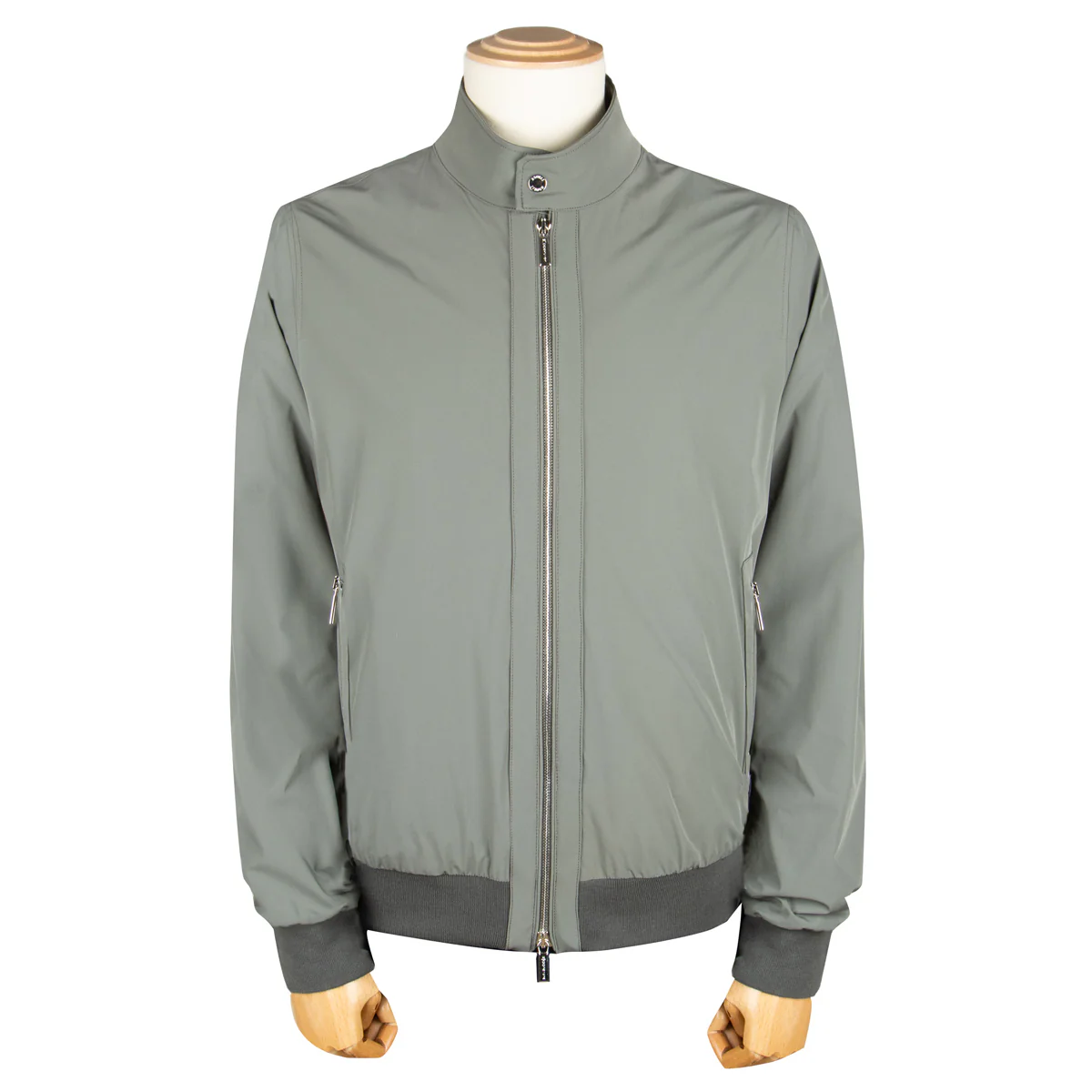 Image of MooRER - Stone Green 'Alberti' Bomber Jacket