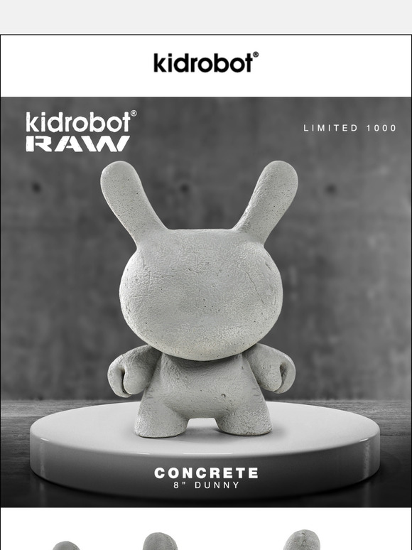 🚧 NEW: Kidrobot RAW Concrete Dunny