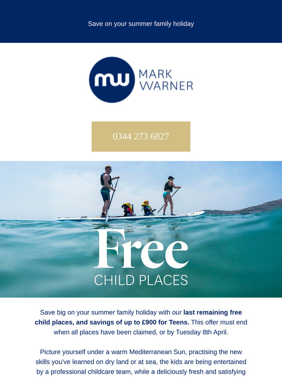 Free child places ends soon