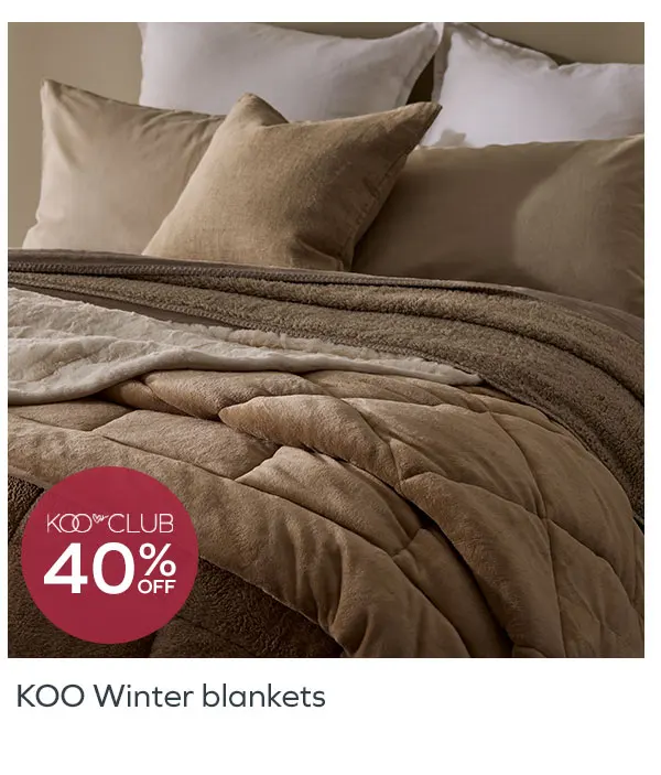 40% off KOO Winter Blankets