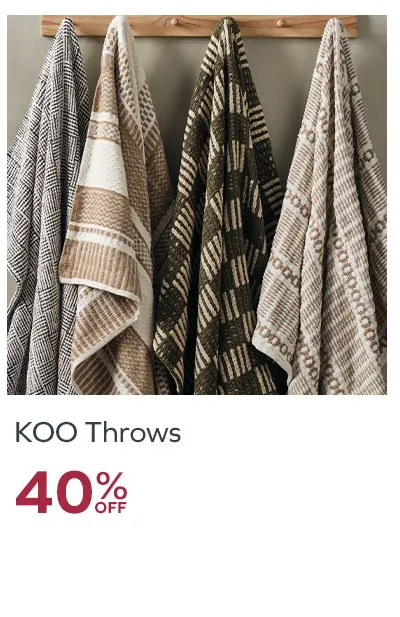 40% off KOO Throws