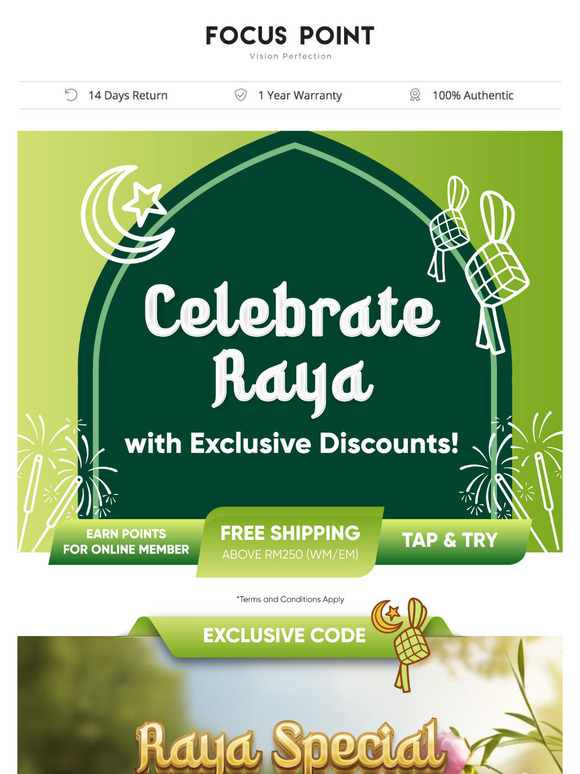 Celebrate Raya with Exclusive Discounts!