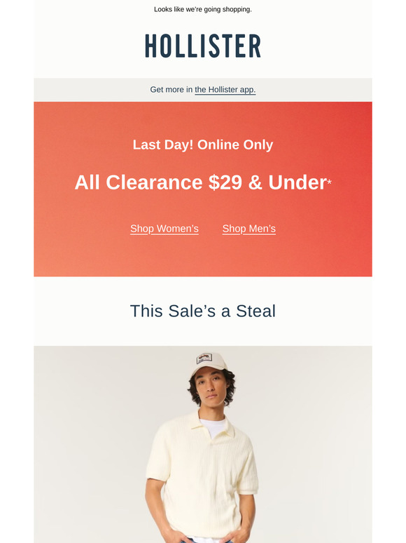 🚨 LAST DAY: all clearance $29 & under! 🚨