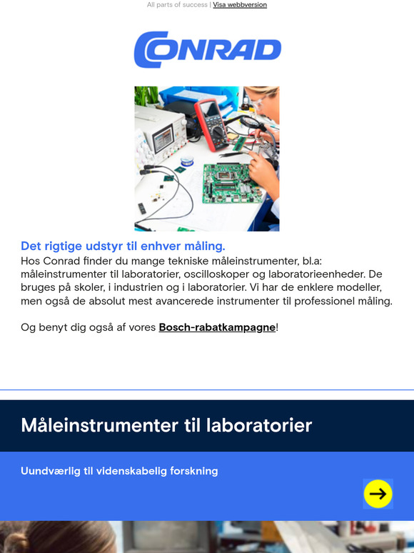 Conrad: specialist i laboratorieudstyr.