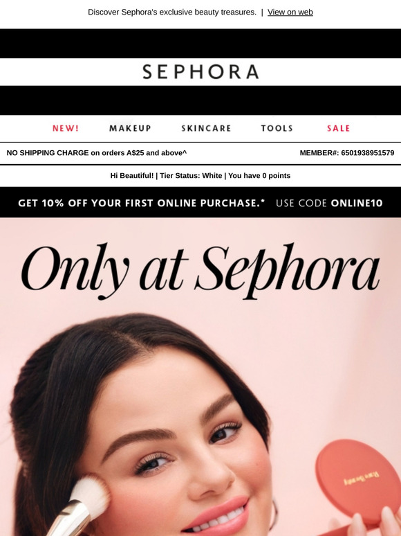 Only at Sephora 🖤