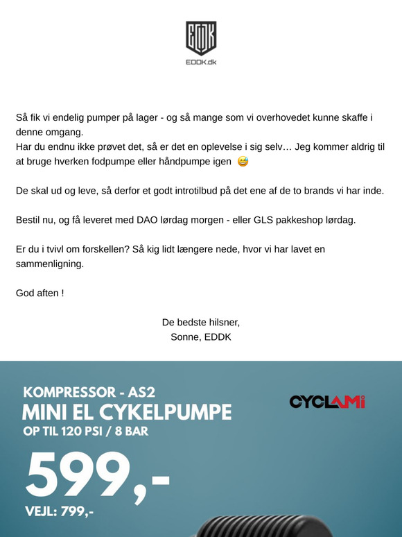 Mini elpumper på weekendtilbud - fra 599,-