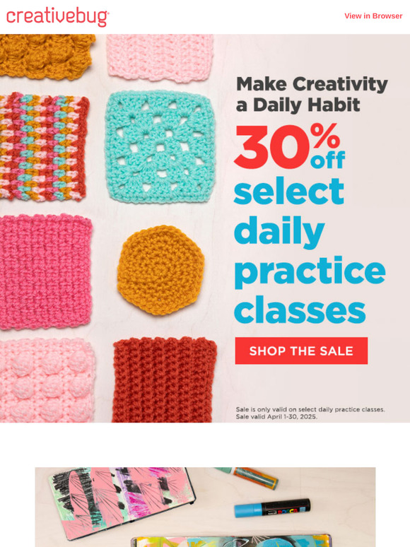 Start Your Creative Routine – And Save 30%!